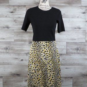 Ann Taylor*Women's Short Sleeve Boat Neck Side Zipper Maxi Leopard Dress~Size SP